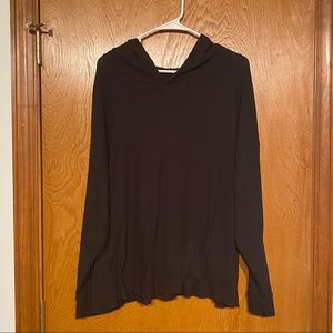 Women’s Black Ribbed Hoodie